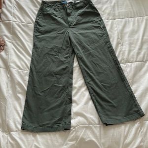 Olive wide leg pants